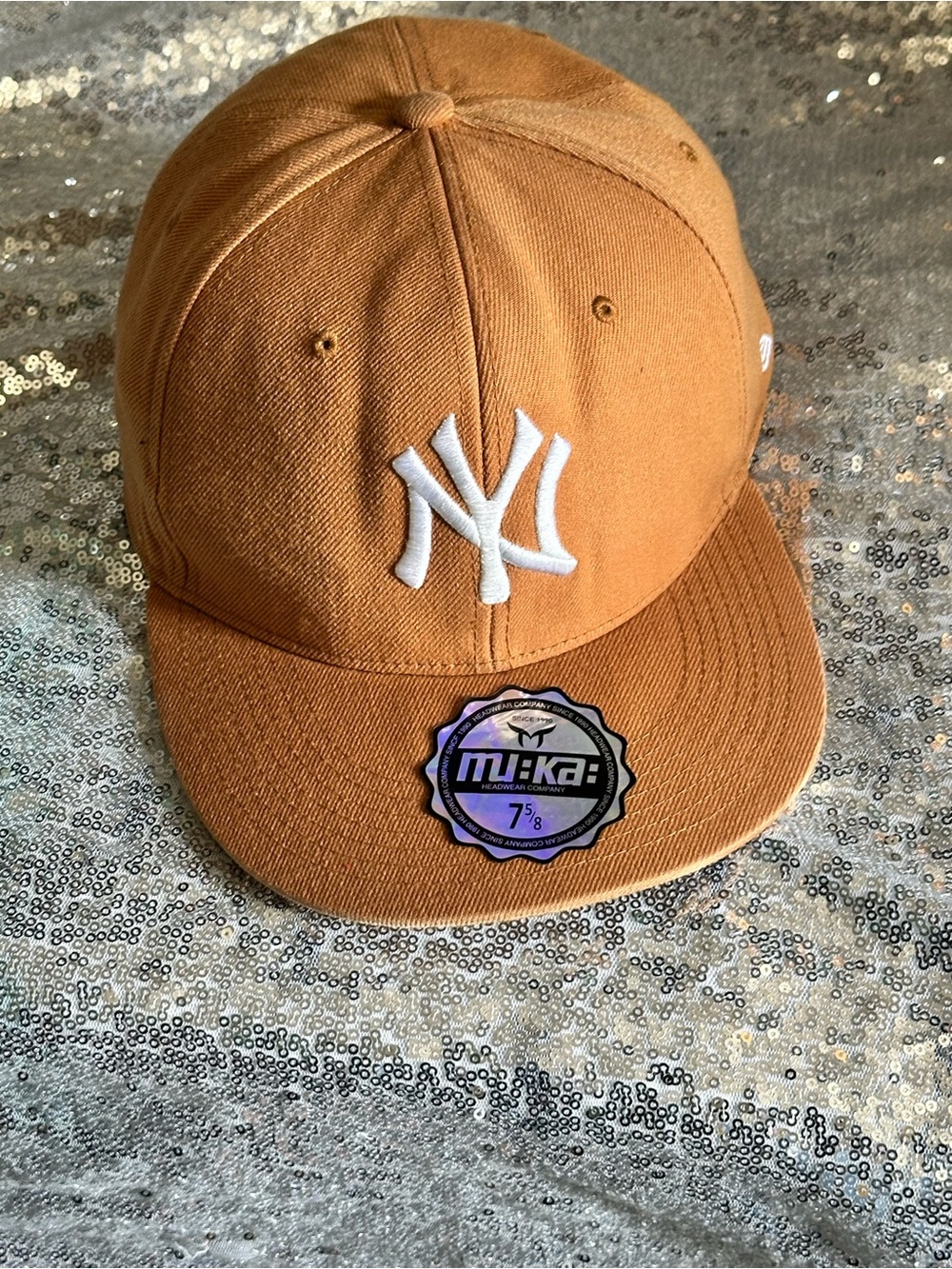 Mika Headwear Company Caramel Brown Snapback Hat with White Logo - Picture 2 of 14